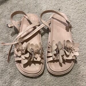 Zara Kids Sandals with Floral Design - Beige